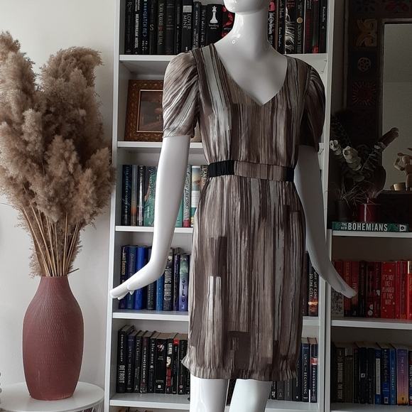 Max and Cleo neutral colors office dress P3750 - Picture 1 of 12